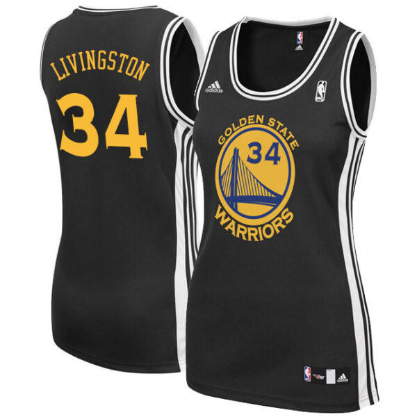 Golden State Warriors #34 Shaun Livingston Women Black Jersey