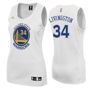 Golden State Warriors #34 Shaun Livingston Women Home White Jersey