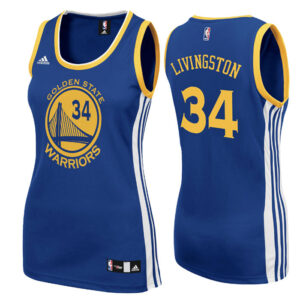 Golden State Warriors #34 Shaun Livingston Women Road Blue Jersey