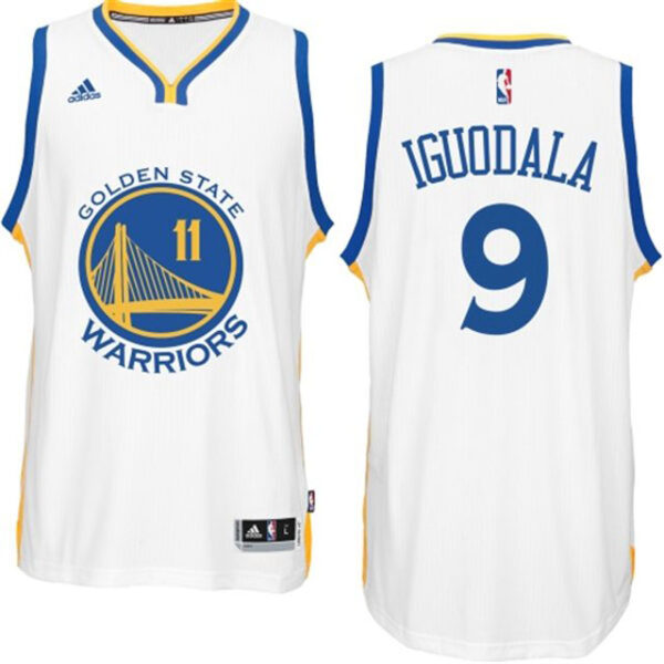 Golden State Warriors #9 Andre Iguodala 2014-15 New Swingman Road White Jersey