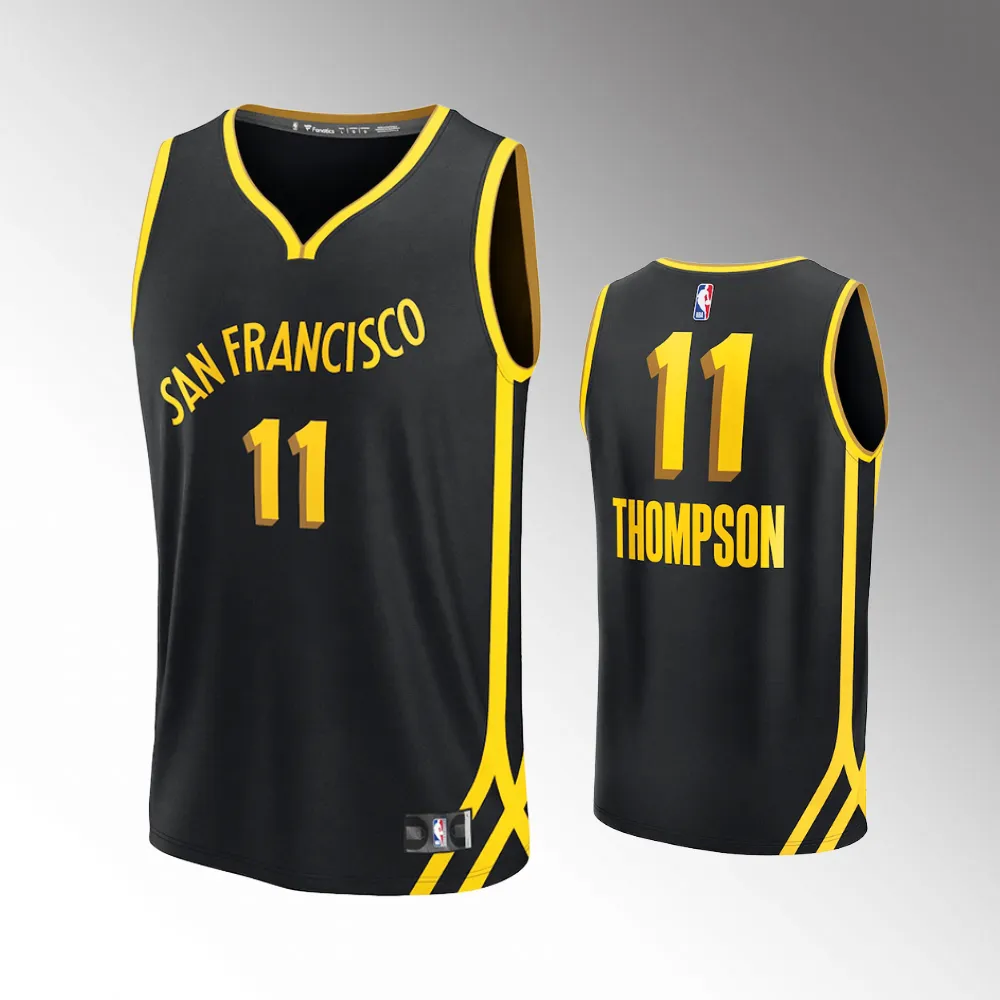 Golden State Warriors City Edition Black 2023-24 Youth #11 Klay Thompson Jersey