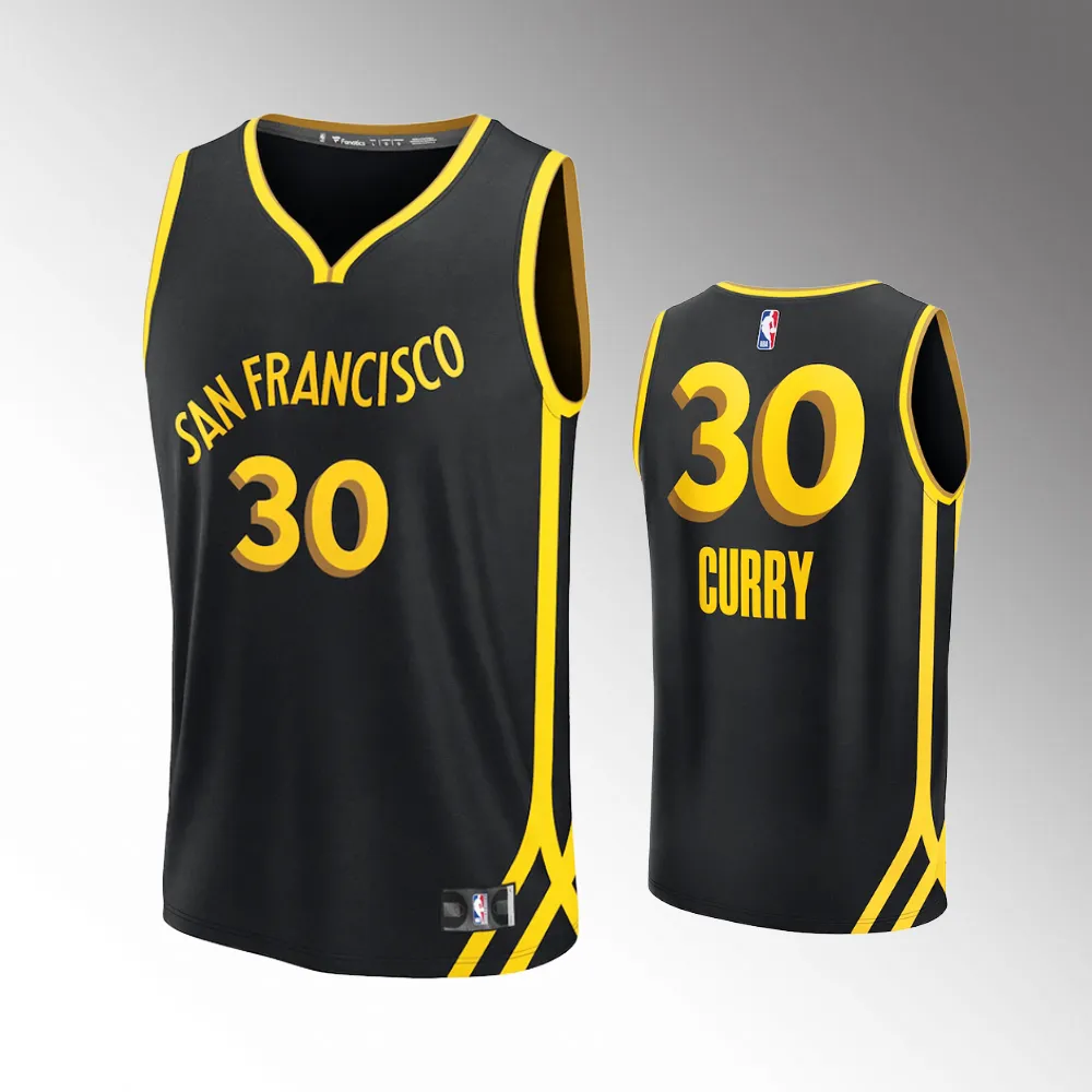 Golden State Warriors City Edition Black 2023-24 Youth #30 Stephen Curry Jersey