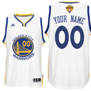 Golden State Warriors Home White 2017 NBA The Final Games Custom Jersey