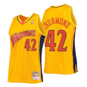 Golden State Warriors Nathaniel Thurmond #42 Mitchell & Ness Gold HWC Swingman Reload 2.0 Jersey