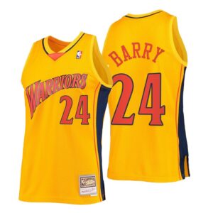 Golden State Warriors Rick Barry #24 Mitchell & Ness Gold HWC Swingman Reload 2.0 Jersey