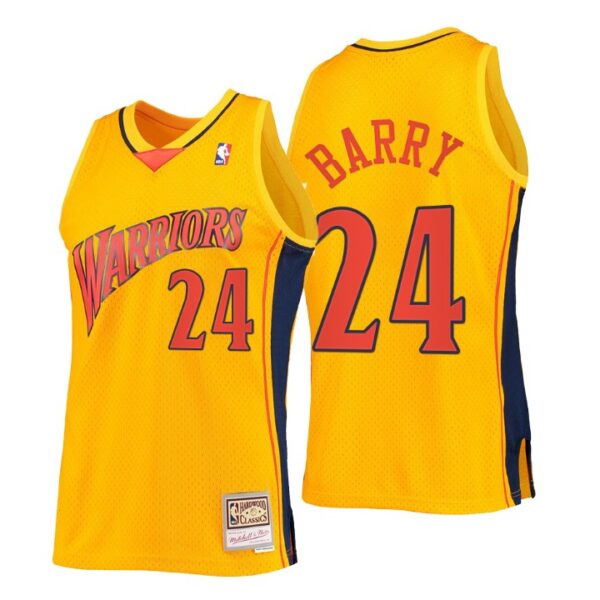 Golden State Warriors Rick Barry #24 Mitchell & Ness Gold HWC Swingman Reload 2.0 Jersey