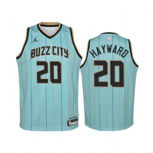 Gordon Hayward Charlotte Hornets Youth Mint Green Icon Jersey 2020 Trade