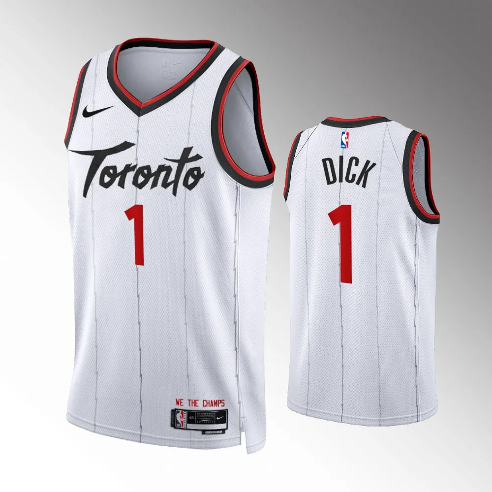 Gradey Dick #1 Swingman Toronto Raptors 2023-24 Association Edition Jersey - White