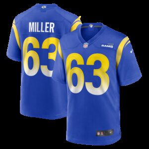 Grant Miller Los Angeles Rams Game Jersey - Royal