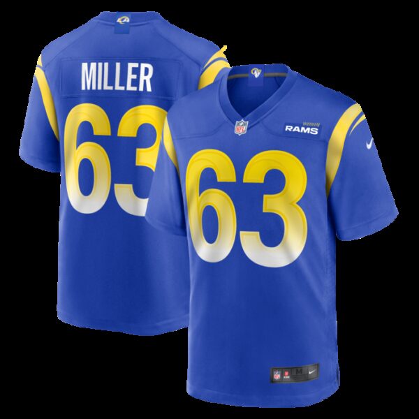 Grant Miller Los Angeles Rams Game Jersey - Royal