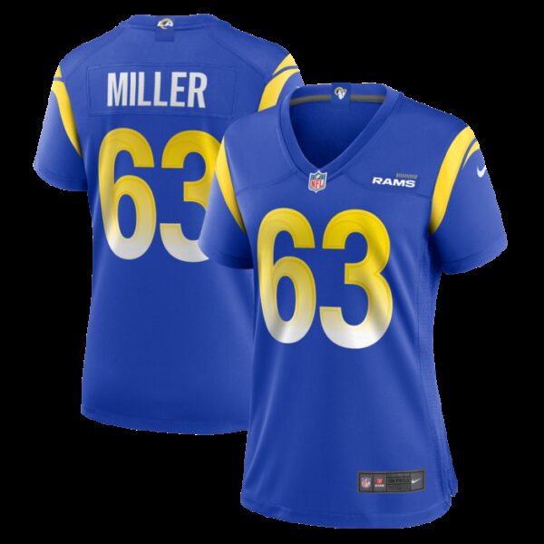 Grant Miller Los Angeles Rams Women Game Jersey - Royal