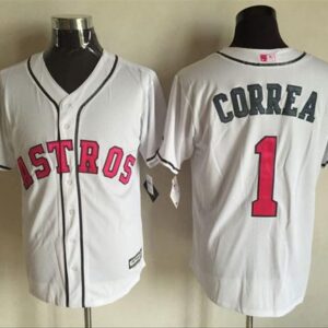 Houston Astros #1 Carlos Correa White Cool Base 2016 Mother's Day Stitched MLB Jersey