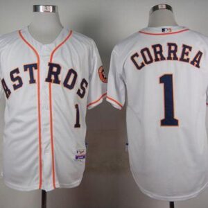 Houston Astros #1 Carlos Correa White Cool Base Stitched MLB Jersey