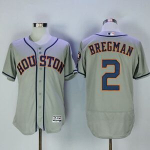 Houston Astros #2 Alex Bregman Grey Flexbase Collection Stitched MLB Jersey