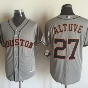 Houston Astros #27 Jose Altuve Grey Cool Base Stitched MLB Jersey