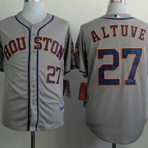 Houston Astros #27 Jose Altuve Grey Cool Base Stitched MLB Jersey