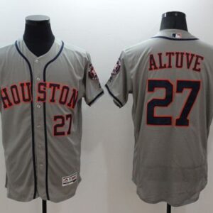 Houston Astros #27 Jose Altuve Grey Flexbase Collection Stitched MLB Jersey