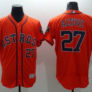 Houston Astros #27 Jose Altuve Orange Flexbase Collection Stitched MLB Jersey