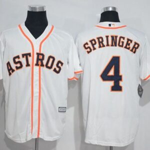 Houston Astros #4 George Springer White Cool Base Stitched MLB Jersey