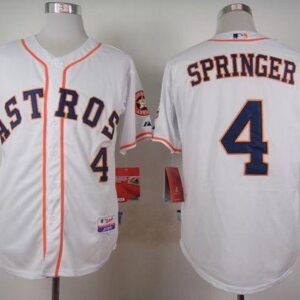 Houston Astros #4 George Springer White Cool Base Stitched MLB Jersey