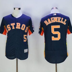 Houston Astros #5 Jeff Bagwell Navy Blue Flexbase Collection Stitched MLB Jersey