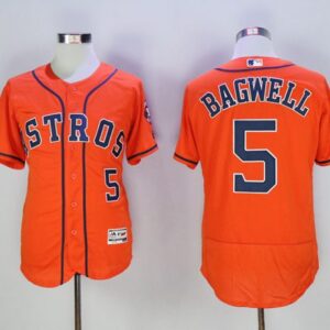 Houston Astros #5 Jeff Bagwell Orange Flexbase Collection Stitched MLB Jersey