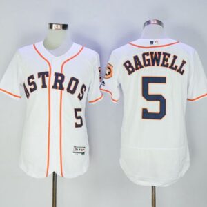 Houston Astros #5 Jeff Bagwell White Flexbase Collection Stitched MLB Jersey