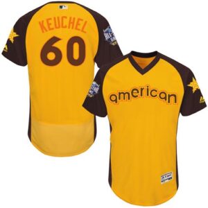 Houston Astros #60 Dallas Keuchel Gold Flexbase Collection 2016 All-Star American League Stitched MLB Jersey