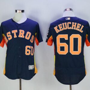 Houston Astros #60 Dallas Keuchel Navy Blue Flexbase Collection Stitched MLB Jersey