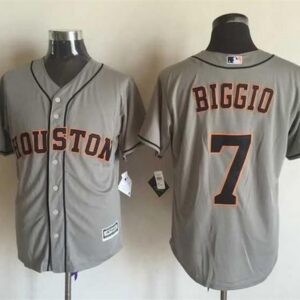 Houston Astros #7 Craig Biggio Grey Cool Base Stitched MLB Jersey