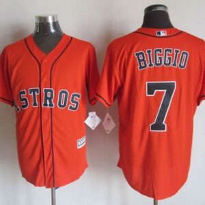 Houston Astros #7 Craig Biggio Orange Cool Base Stitched MLB Jersey