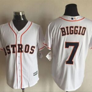 Houston Astros #7 Craig Biggio White Cool Base Stitched MLB Jersey