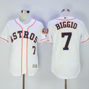 Houston Astros #7 Craig Biggio White Flexbase Collection Stitched MLB Jersey