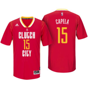 Houston Rockets #15 Clint Capela Red Pride Sleeved Swingman Jersey