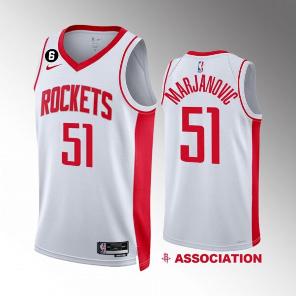 Houston Rockets Boban Marjanovic 2022-23 Association Edition White #51 Jersey Swingman