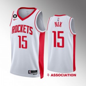 Houston Rockets Daishen Nix 2022-23 Association Edition White #15 Jersey Swingman