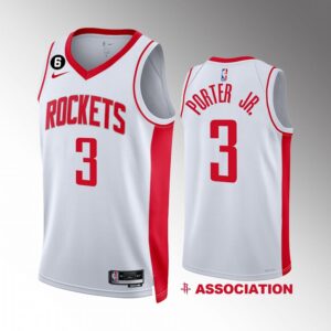 Houston Rockets Kevin Porter Jr. 2022-23 Association Edition White #3 Jersey Swingman