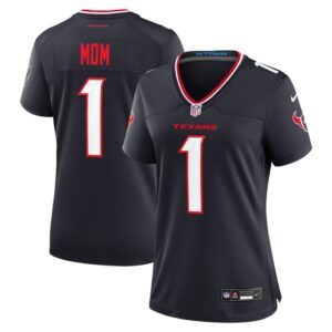 Houston Texans Women #1 Mom Game Jersey - Navy