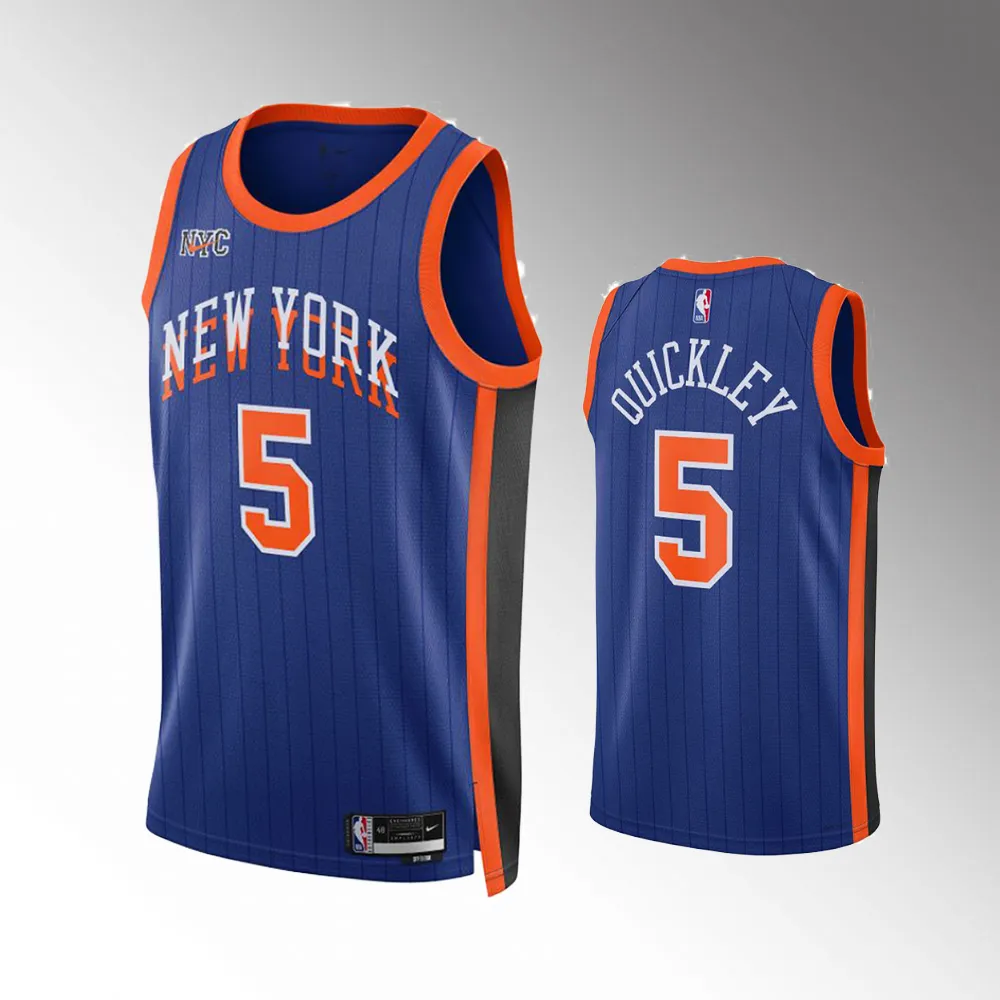 Immanuel Quickley #5 Swingman New York Knicks 2023-24 City Edition Jersey - Blue