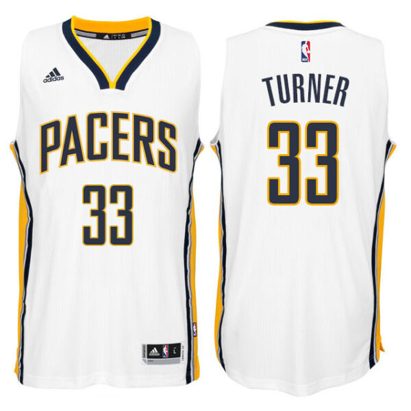 Indiana Pacers #33 Myles Turner New Swingman Home White Jersey