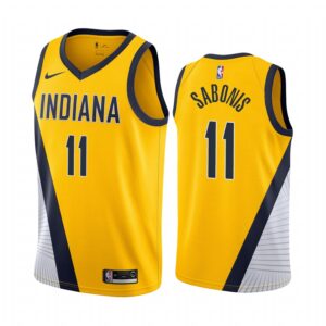 Indiana Pacers Domantas Sabonis Yellow 2019-20 Statement Edition Jersey