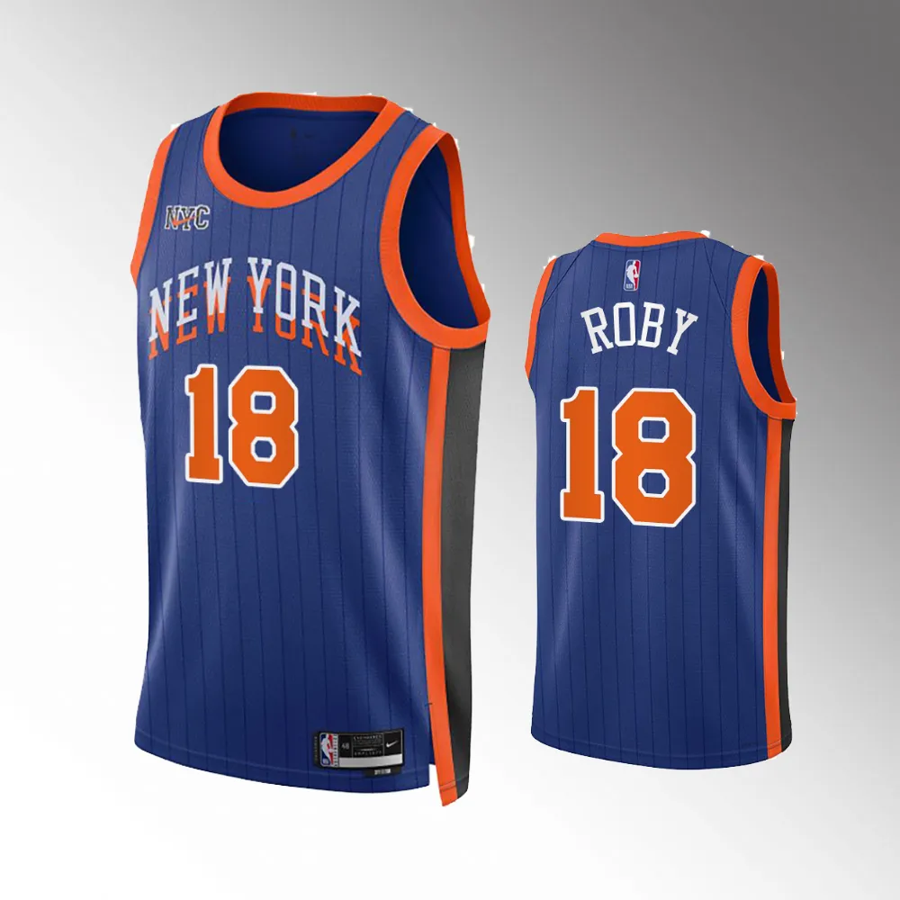 Isaiah Roby #18 Swingman New York Knicks 2023-24 City Edition Jersey - Blue