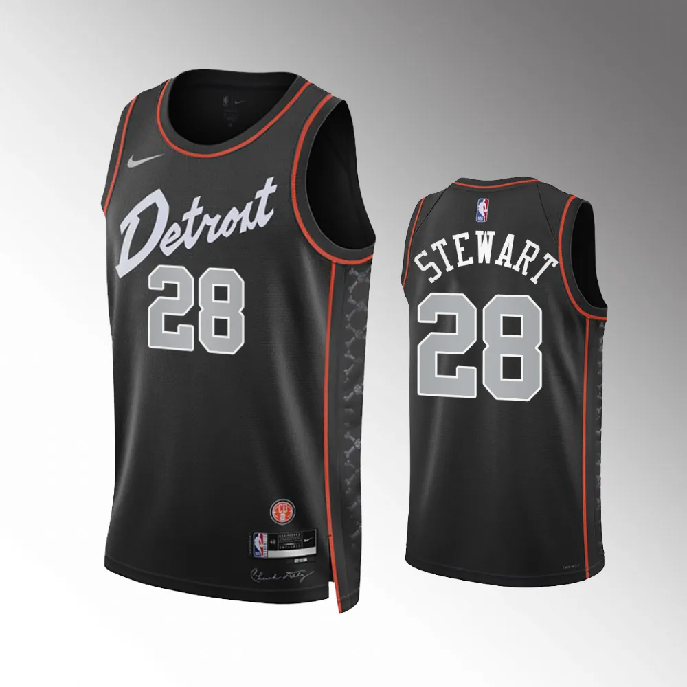 Isaiah Stewart #28 Swingman Detroit Pistons 2023-24 City Edition Jersey - Black