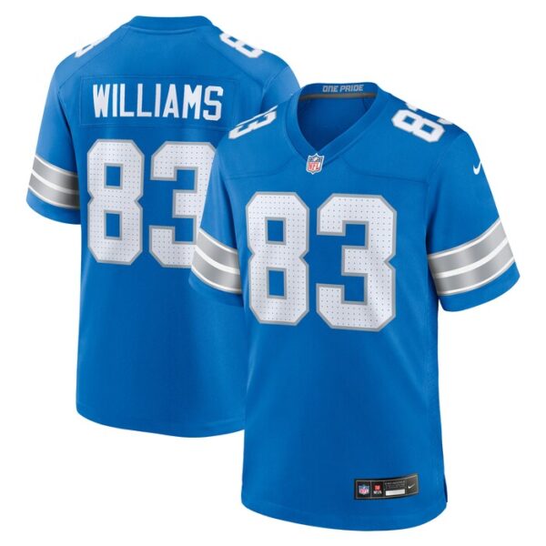 Isaiah Williams Detroit Lions Game Jersey - Blue