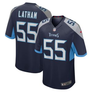 JC Latham Tennessee Titans 2024 NFL Draft First Round Pick Player Game Jersey - Navy