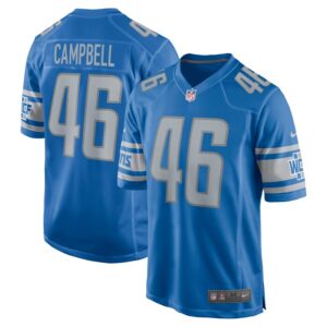 Jack Campbell Detroit Lions 2023 NFL Draft First Round Pick Game Jersey - Blue