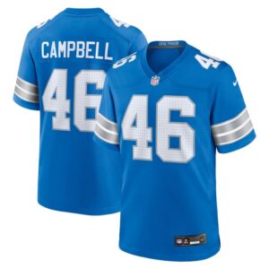 Jack Campbell Detroit Lions Game Jersey - Blue