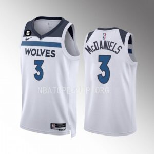 Jaden McDaniels Minnesota Timberwolves 2022-23 Association Edition White #3 Jersey Swingman