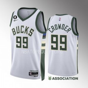 Jae Crowder 2022-23 Milwaukee Bucks White #99 Association Edition Jersey Swingman