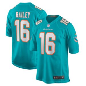 Jake Bailey Miami Dolphins Game Player Jersey - Aqua